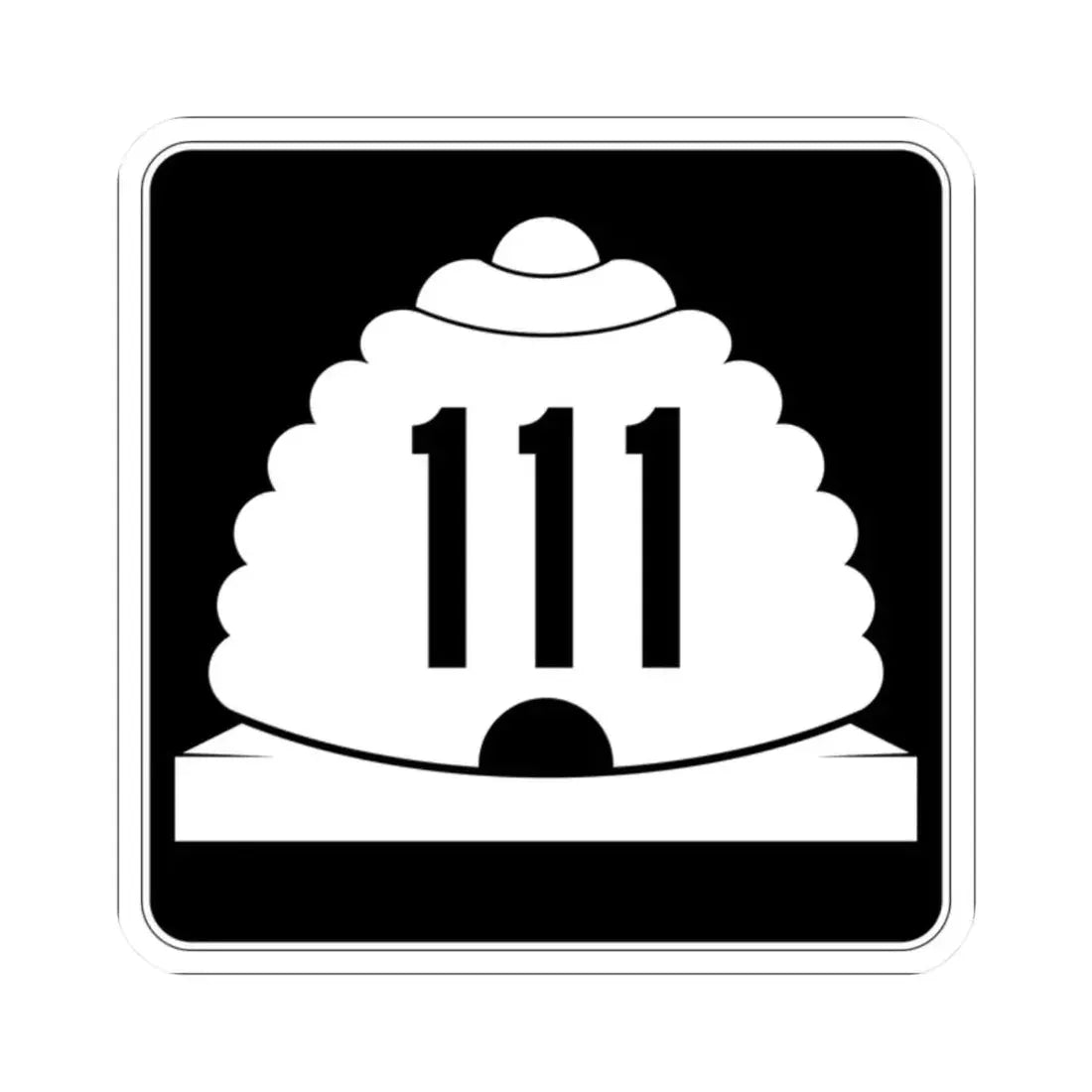 Utah SR 111 (Utah) (Road Sign) STICKER Vinyl Kiss-Cut Decal 2 Inch White - The Sticker Space