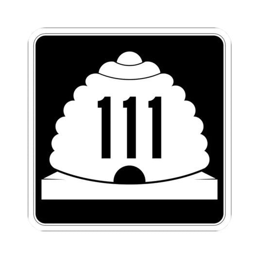 Utah SR 111 (Utah) (Road Sign) STICKER Vinyl Kiss-Cut Decal 2 Inch White - The Sticker Space