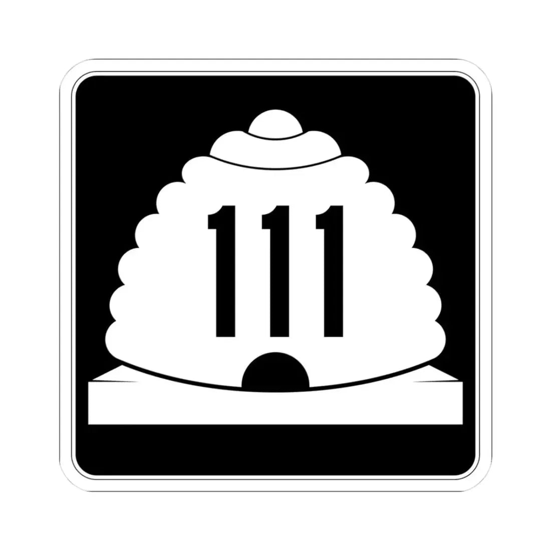 Utah SR 111 (Utah) (Road Sign) STICKER Vinyl Kiss-Cut Decal 3 Inch White - The Sticker Space