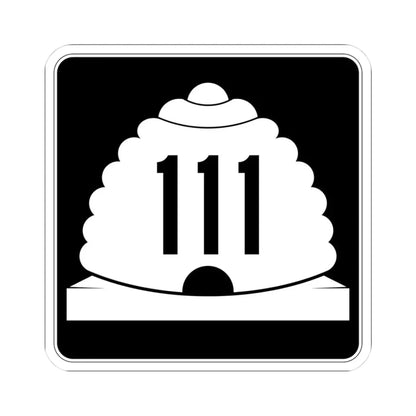 Utah SR 111 (Utah) (Road Sign) STICKER Vinyl Kiss-Cut Decal 3 Inch White - The Sticker Space
