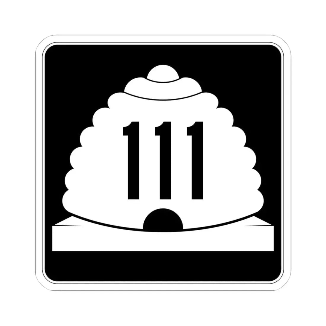 Utah SR 111 (Utah) (Road Sign) STICKER Vinyl Kiss-Cut Decal 4 Inch White - The Sticker Space