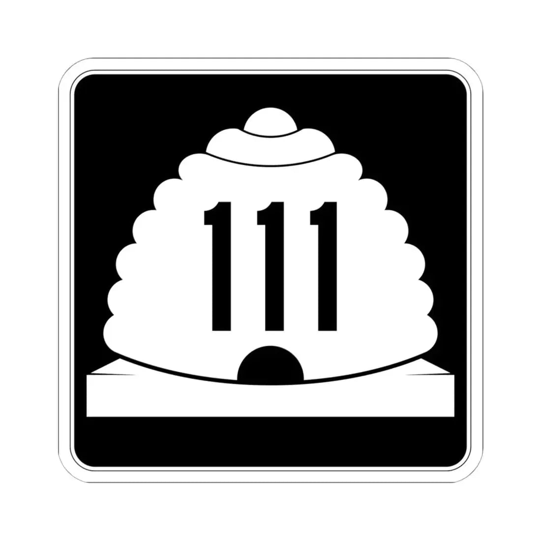 Utah SR 111 (Utah) (Road Sign) STICKER Vinyl Kiss-Cut Decal 6 Inch White - The Sticker Space