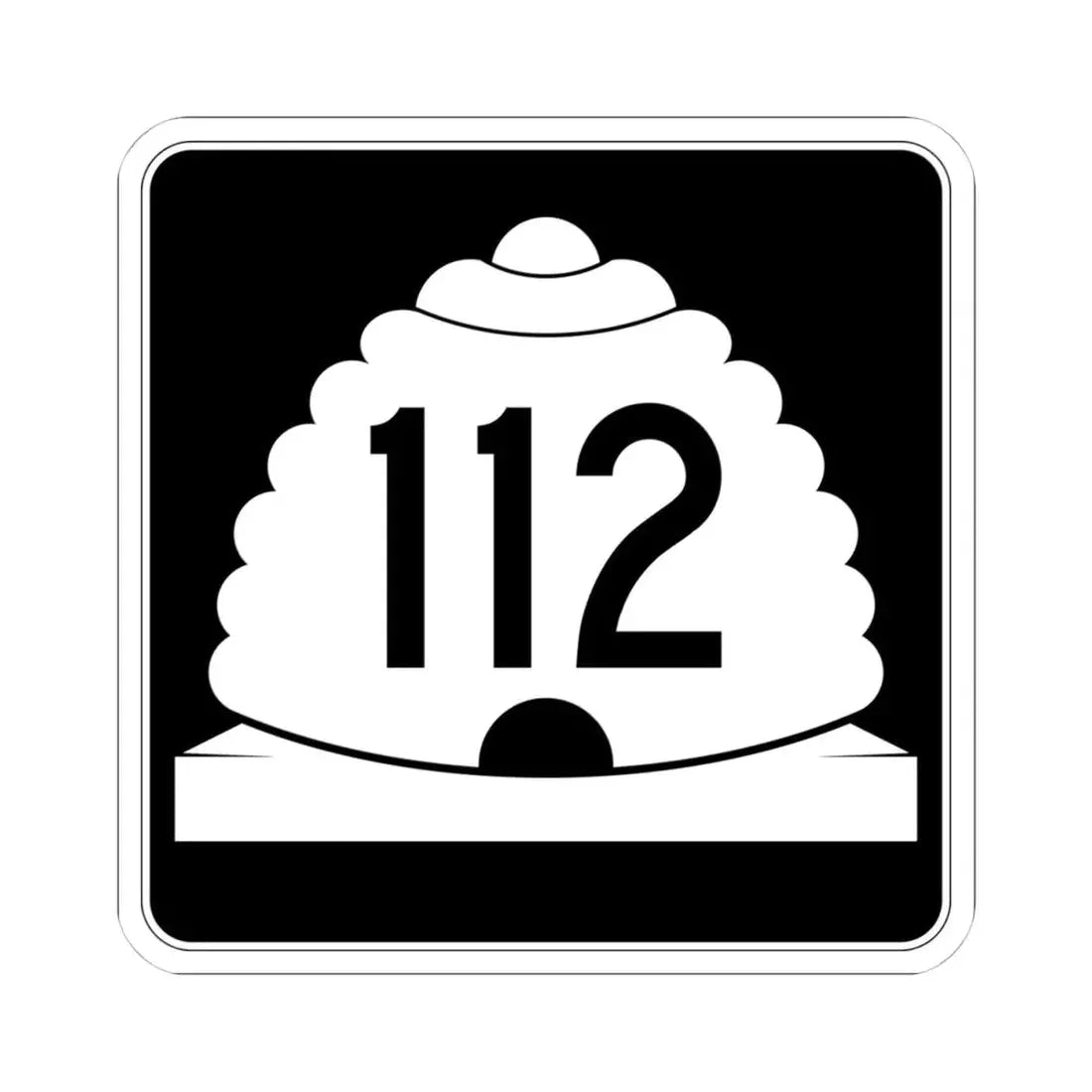 Utah SR 112 (Utah) (Road Sign) STICKER Vinyl Kiss-Cut Decal 4 Inch White - The Sticker Space