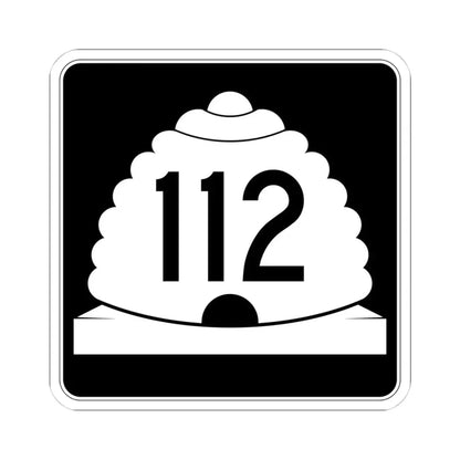 Utah SR 112 (Utah) (Road Sign) STICKER Vinyl Kiss-Cut Decal 4 Inch White - The Sticker Space