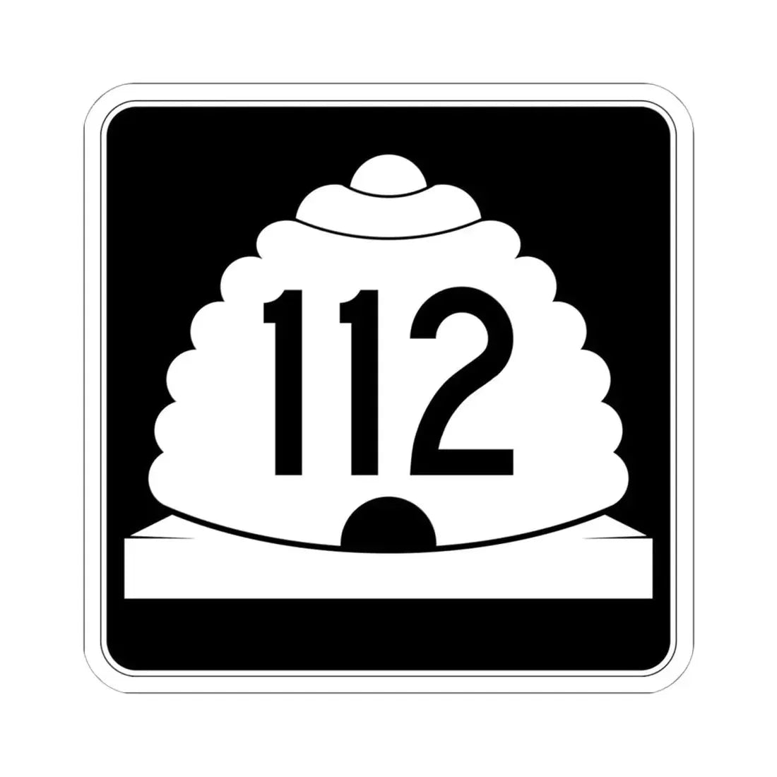 Utah SR 112 (Utah) (Road Sign) STICKER Vinyl Kiss-Cut Decal 6 Inch White - The Sticker Space