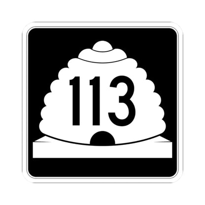 Utah SR 113 (Utah) (Road Sign) STICKER Vinyl Kiss-Cut Decal 2 Inch White - The Sticker Space