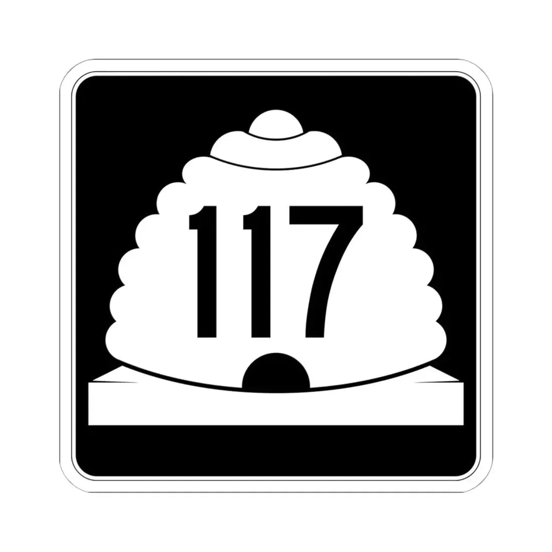 Utah SR 117 (Utah) (Road Sign) STICKER Vinyl Kiss-Cut Decal 6 Inch White - The Sticker Space