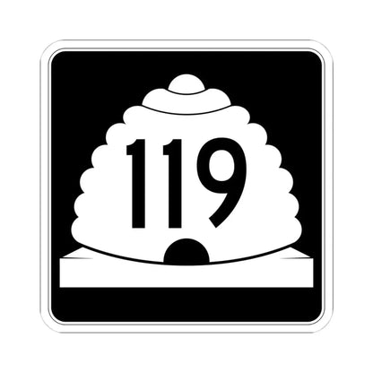 Utah SR 119 (Utah) (Road Sign) STICKER Vinyl Kiss-Cut Decal 4 Inch White - The Sticker Space