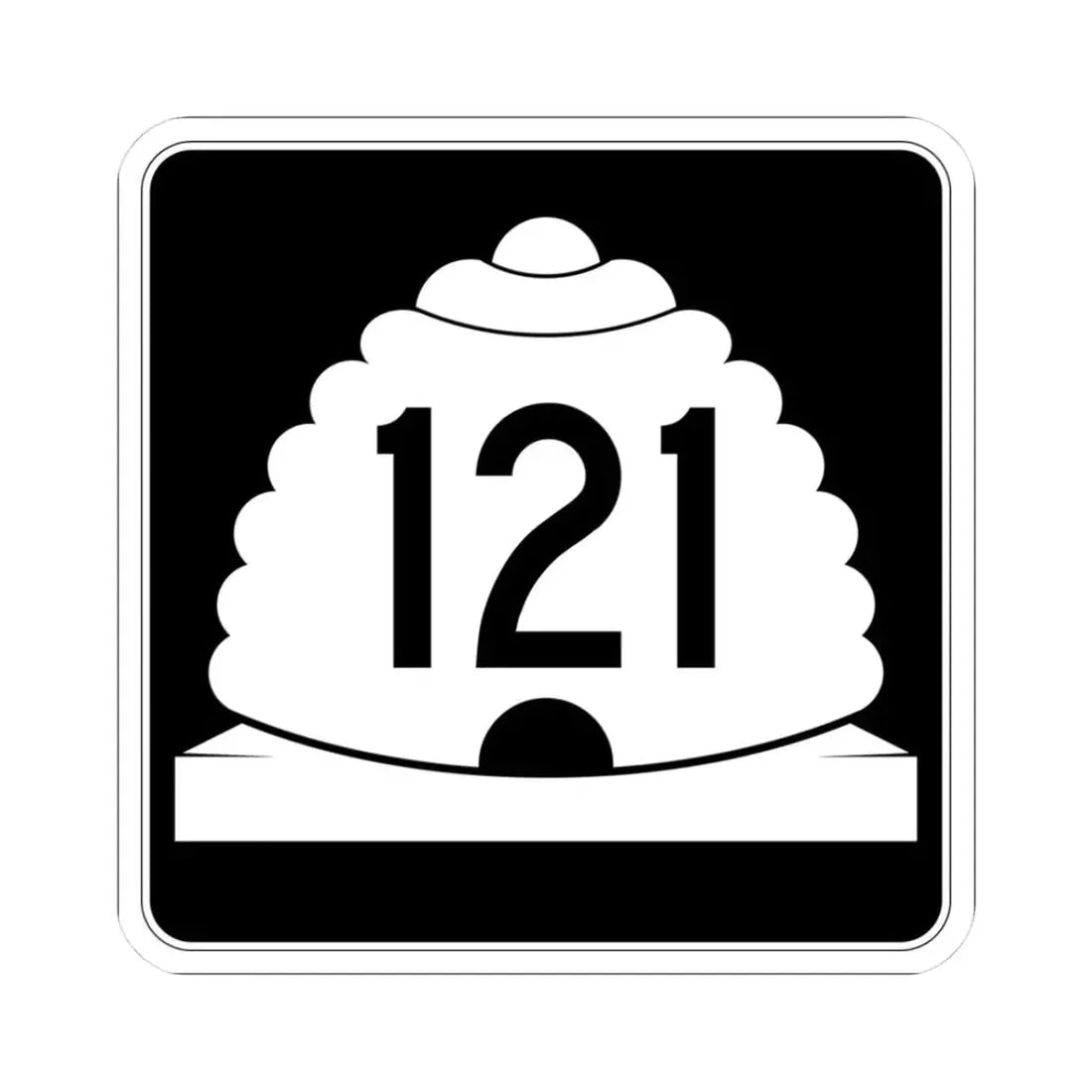 Utah SR 121 (Utah) (Road Sign) STICKER Vinyl Kiss-Cut Decal 3 Inch White - The Sticker Space