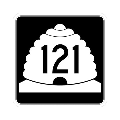 Utah SR 121 (Utah) (Road Sign) STICKER Vinyl Kiss-Cut Decal 4 Inch White - The Sticker Space