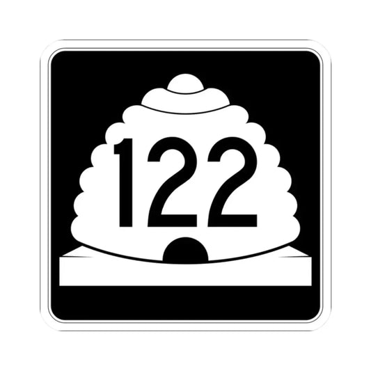 Utah SR 122 (Utah) (Road Sign) STICKER Vinyl Kiss-Cut Decal 2 Inch White - The Sticker Space