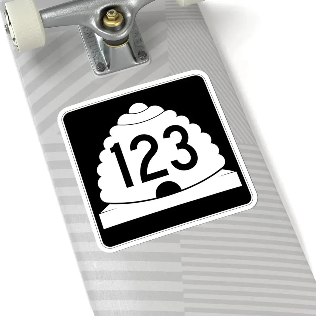 Utah SR 123 (Utah) (Road Sign) STICKER Vinyl Kiss-Cut Decal - The Sticker Space