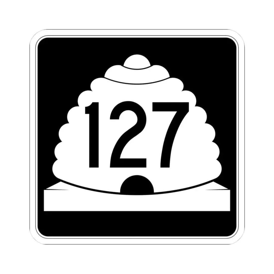 Utah SR 127 (Utah) (Road Sign) STICKER Vinyl Kiss-Cut Decal 3 Inch White - The Sticker Space