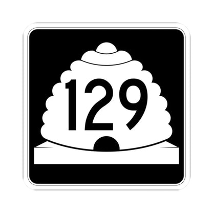 Utah SR 129 (Utah) (Road Sign) STICKER Vinyl Kiss-Cut Decal 2 Inch White - The Sticker Space