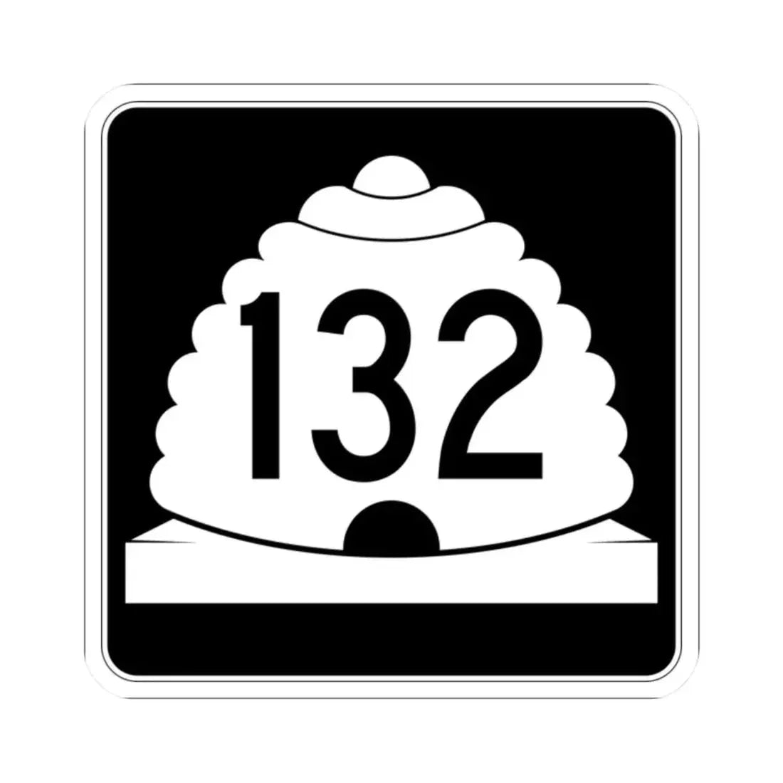Utah SR 132 (Utah) (Road Sign) STICKER Vinyl Kiss-Cut Decal 2 Inch White - The Sticker Space