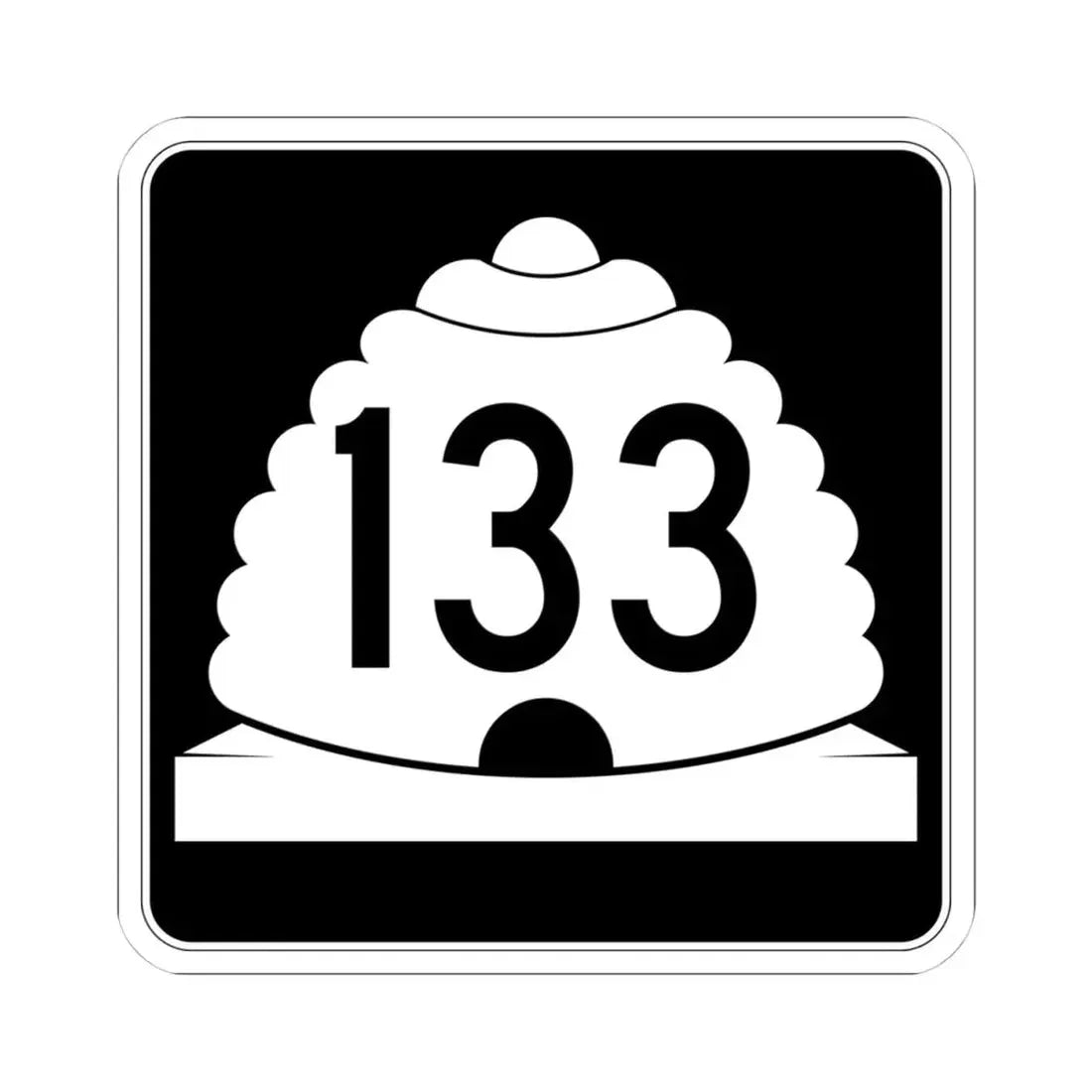 Utah SR 133 (Utah) (Road Sign) STICKER Vinyl Kiss-Cut Decal 4 Inch White - The Sticker Space