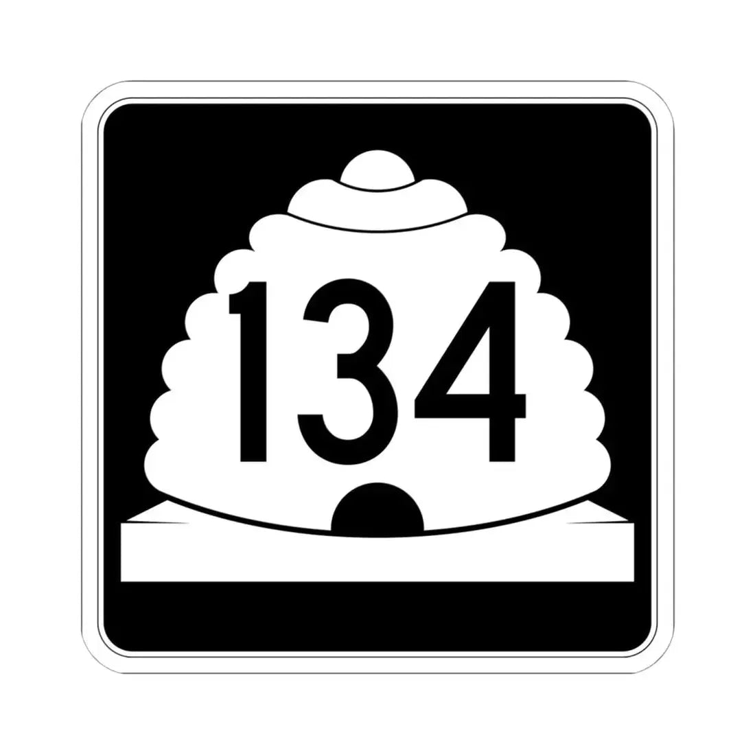Utah SR 134 (Utah) (Road Sign) STICKER Vinyl Kiss-Cut Decal 6 Inch White - The Sticker Space