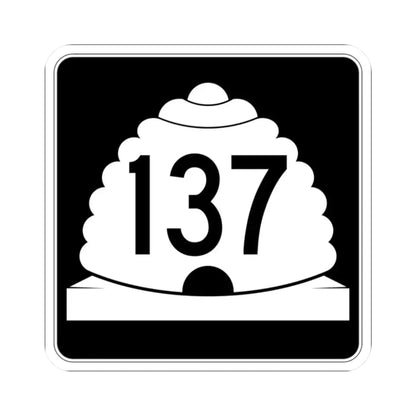 Utah SR 137 (Utah) (Road Sign) STICKER Vinyl Kiss-Cut Decal 2 Inch White - The Sticker Space