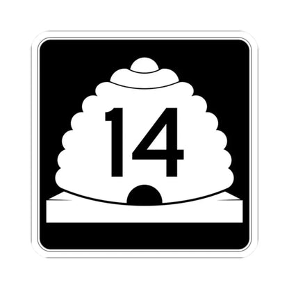 Utah SR 14 (Utah) (Road Sign) STICKER Vinyl Kiss-Cut Decal 2 Inch White - The Sticker Space