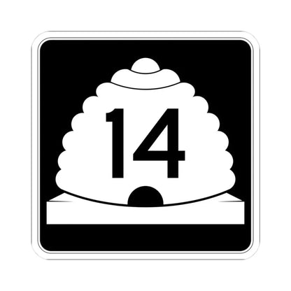 Utah SR 14 (Utah) (Road Sign) STICKER Vinyl Kiss-Cut Decal 3 Inch White - The Sticker Space