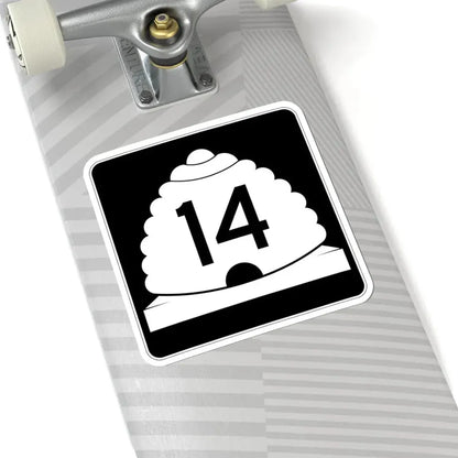 Utah SR 14 (Utah) (Road Sign) STICKER Vinyl Kiss-Cut Decal - The Sticker Space