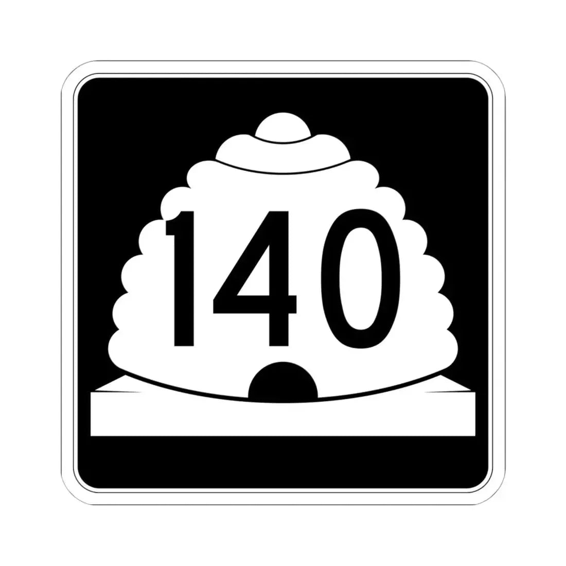 Utah SR 140 (Utah) (Road Sign) STICKER Vinyl Kiss-Cut Decal 6 Inch White - The Sticker Space