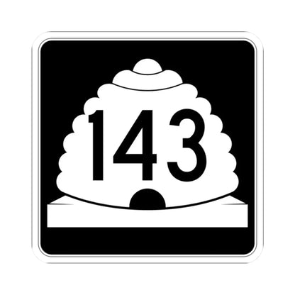 Utah SR 143 (Utah) (Road Sign) STICKER Vinyl Kiss-Cut Decal 2 Inch White - The Sticker Space