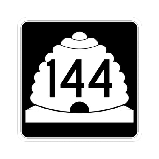 Utah SR 144 (Utah) (Road Sign) STICKER Vinyl Kiss-Cut Decal 2 Inch White - The Sticker Space