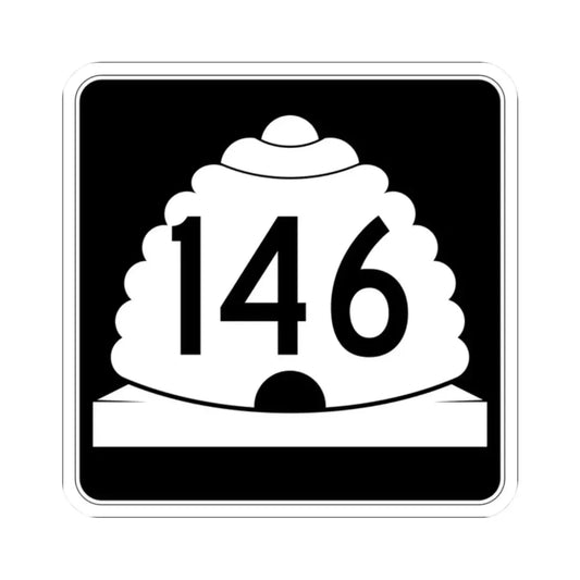 Utah SR 146 (Utah) (Road Sign) STICKER Vinyl Kiss-Cut Decal 2 Inch White - The Sticker Space