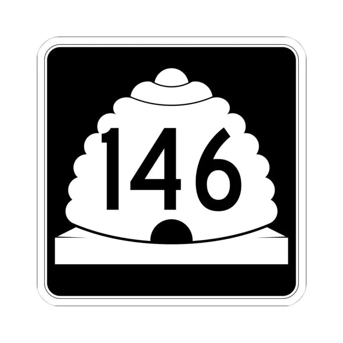 Utah SR 146 (Utah) (Road Sign) STICKER Vinyl Kiss-Cut Decal 4 Inch White - The Sticker Space