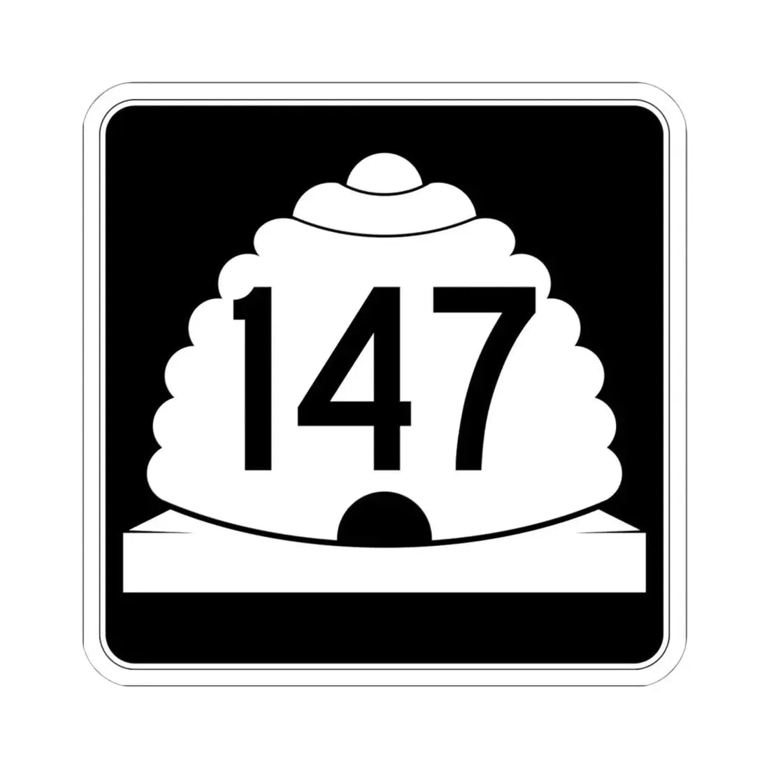 Utah SR 147 (Utah) (Road Sign) STICKER Vinyl Kiss-Cut Decal 6 Inch White - The Sticker Space