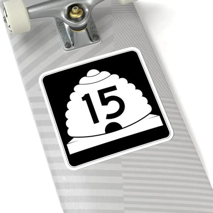 Utah SR 15 (Utah) (Road Sign) STICKER Vinyl Kiss-Cut Decal - The Sticker Space