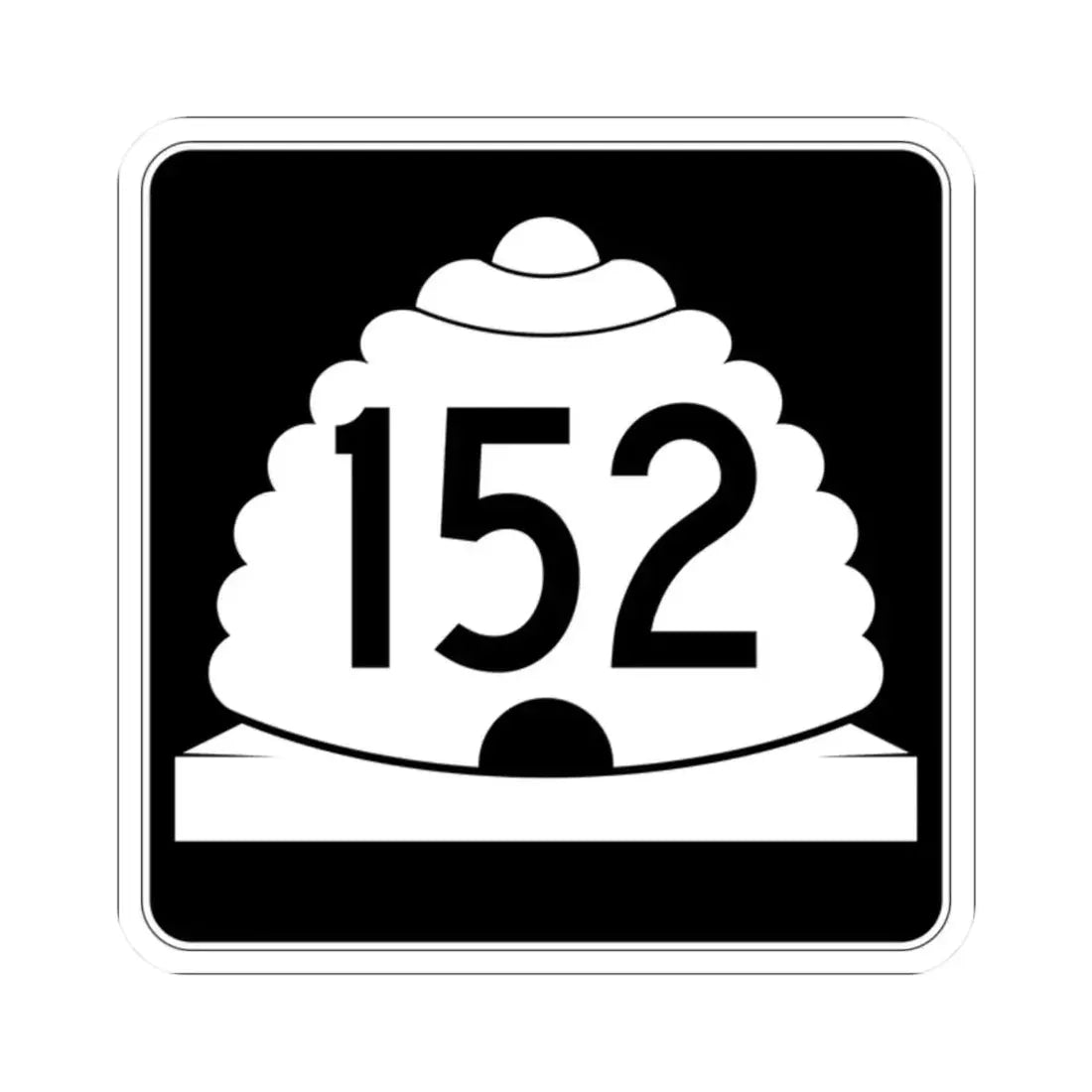 Utah SR 152 (Utah) (Road Sign) STICKER Vinyl Kiss-Cut Decal 2 Inch White - The Sticker Space
