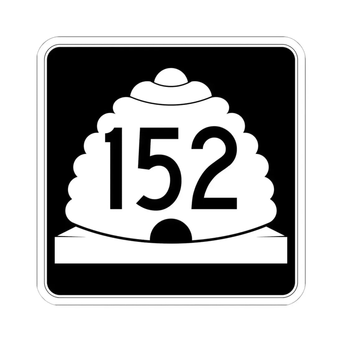 Utah SR 152 (Utah) (Road Sign) STICKER Vinyl Kiss-Cut Decal 6 Inch White - The Sticker Space