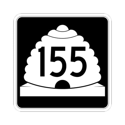Utah SR 155 (Utah) (Road Sign) STICKER Vinyl Kiss-Cut Decal 4 Inch White - The Sticker Space