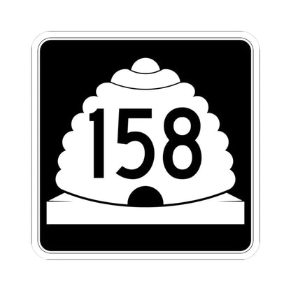 Utah SR 158 (Utah) (Road Sign) STICKER Vinyl Kiss-Cut Decal 3 Inch White - The Sticker Space