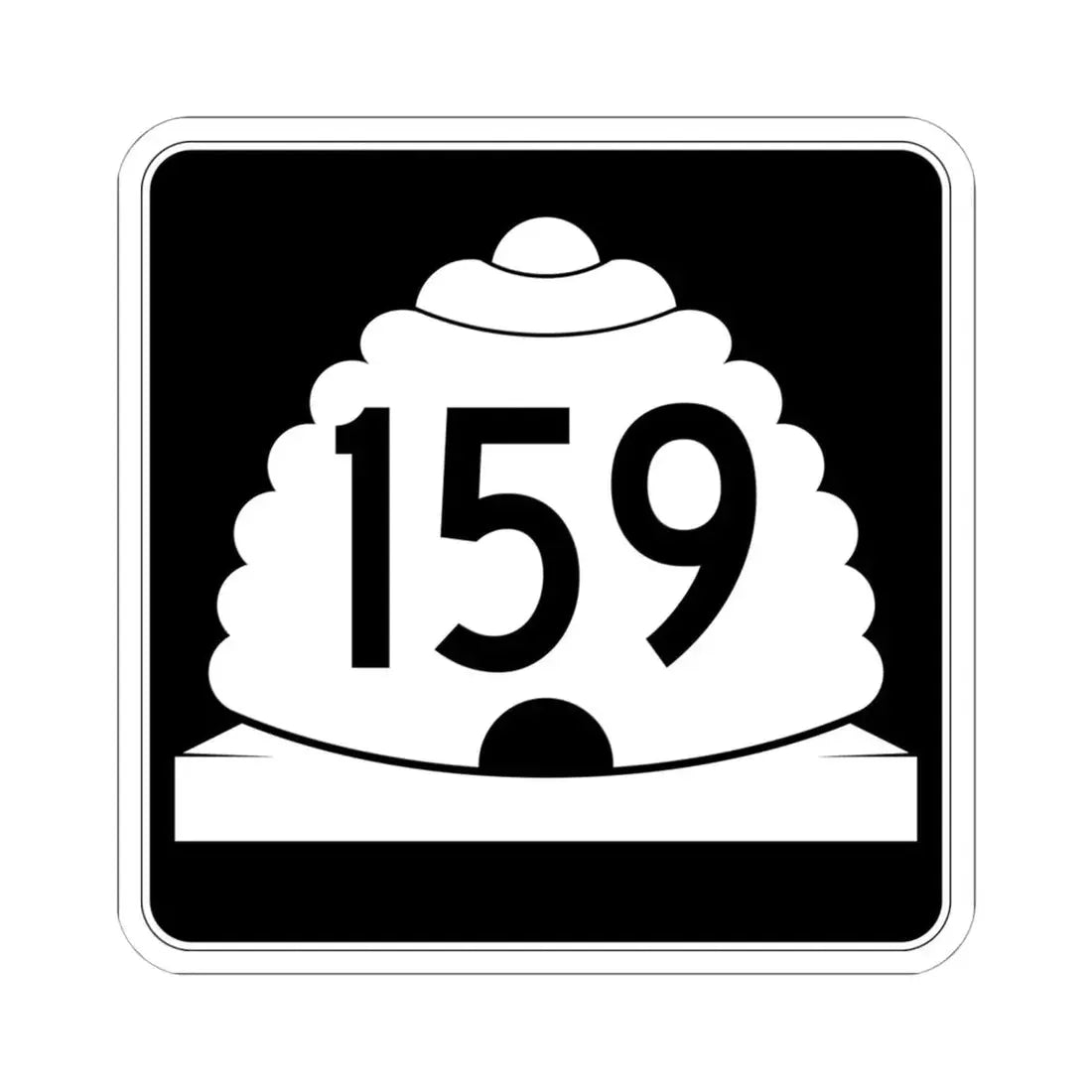 Utah SR 159 (Utah) (Road Sign) STICKER Vinyl Kiss-Cut Decal 6 Inch White - The Sticker Space