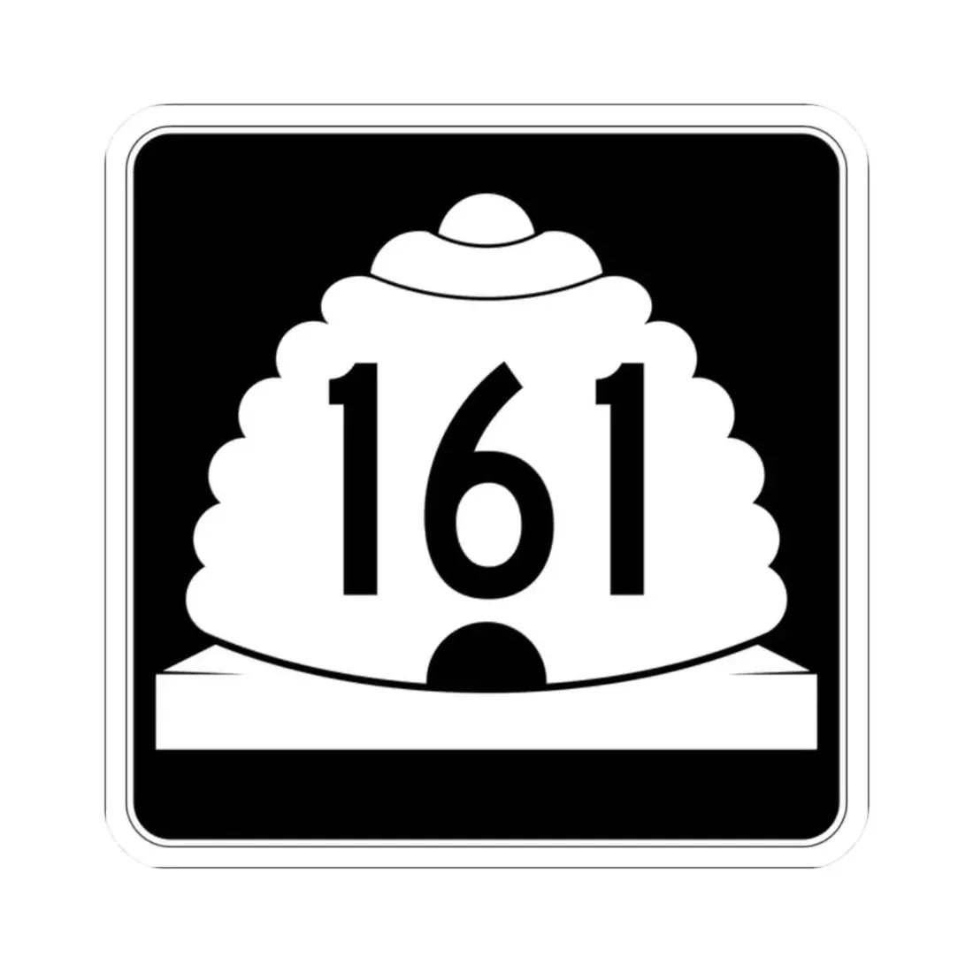 Utah SR 161 (Utah) (Road Sign) STICKER Vinyl Kiss-Cut Decal 2 Inch White - The Sticker Space