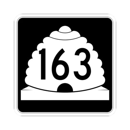 Utah SR 163 (Utah) (Road Sign) STICKER Vinyl Kiss-Cut Decal 2 Inch White - The Sticker Space