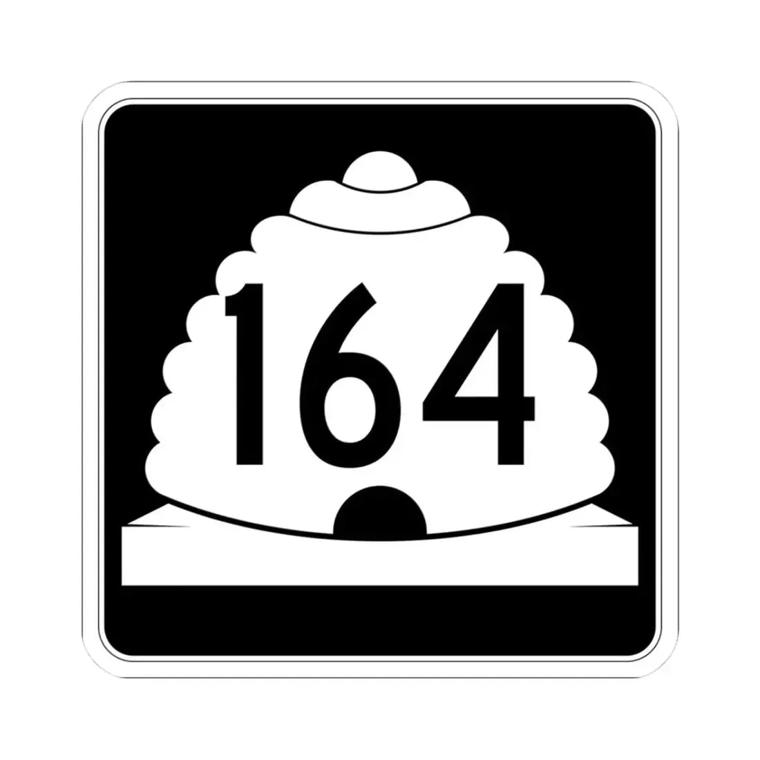Utah SR 164 (Utah) (Road Sign) STICKER Vinyl Kiss-Cut Decal 3 Inch White - The Sticker Space