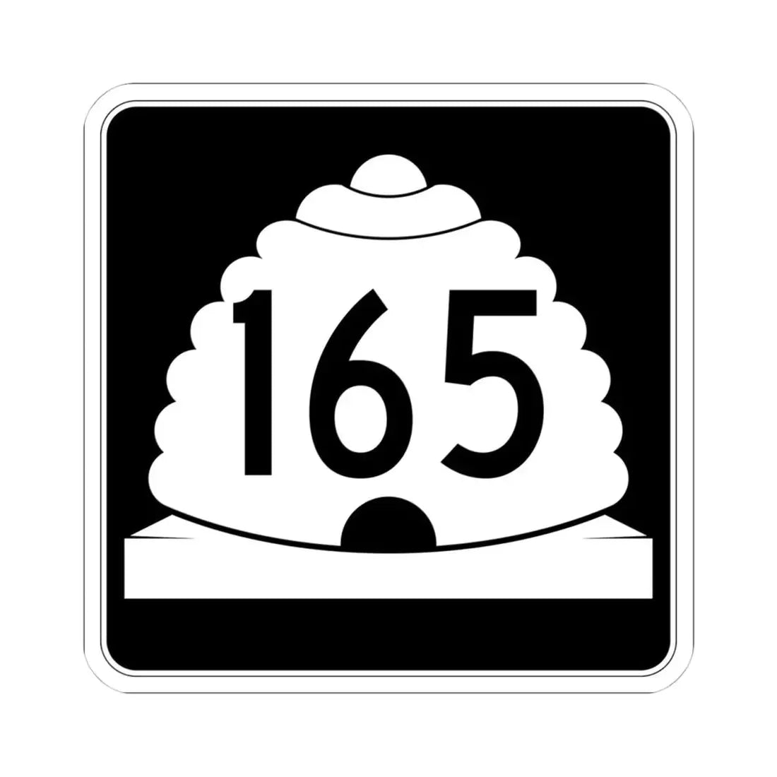 Utah SR 165 (Utah) (Road Sign) STICKER Vinyl Kiss-Cut Decal 4 Inch White - The Sticker Space