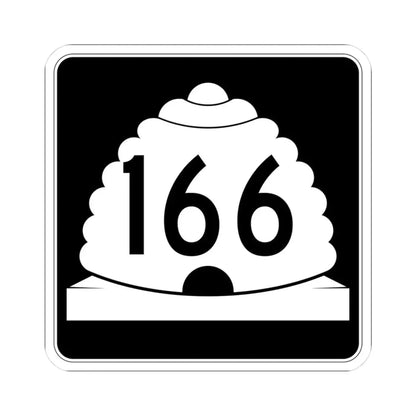 Utah SR 166 (Utah) (Road Sign) STICKER Vinyl Kiss-Cut Decal 3 Inch White - The Sticker Space