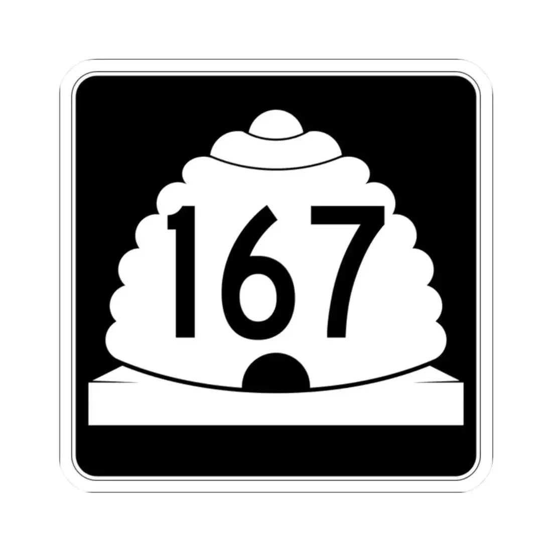 Utah SR 167 (Utah) (Road Sign) STICKER Vinyl Kiss-Cut Decal 2 Inch White - The Sticker Space