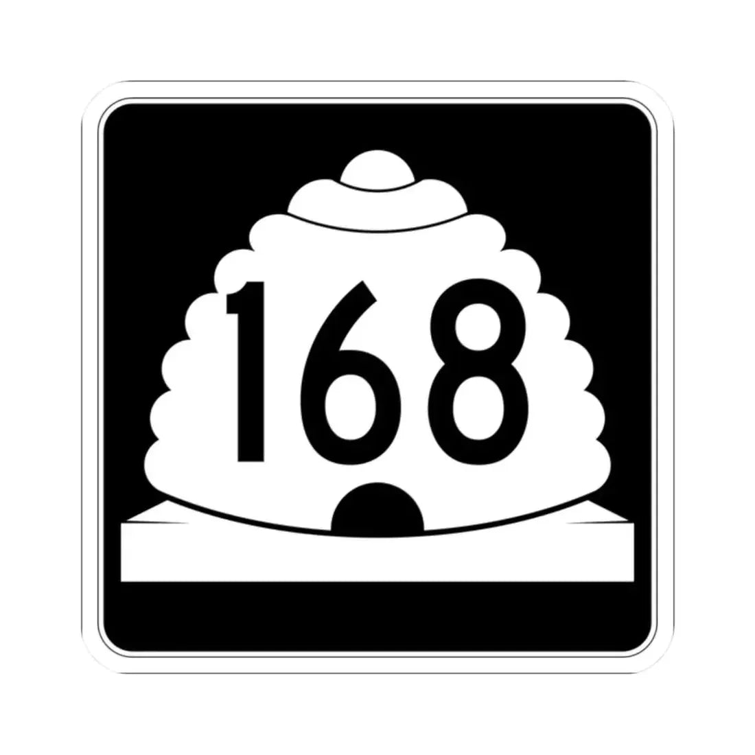 Utah SR 168 (Utah) (Road Sign) STICKER Vinyl Kiss-Cut Decal 2 Inch White - The Sticker Space