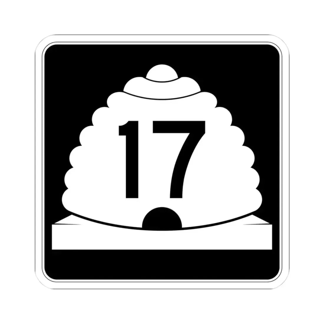Utah SR 17 (Utah) (Road Sign) STICKER Vinyl Kiss-Cut Decal 3 Inch White - The Sticker Space