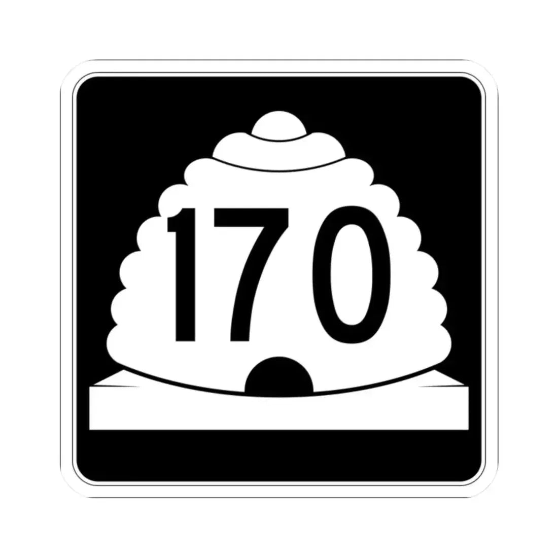 Utah SR 170 (Utah) (Road Sign) STICKER Vinyl Kiss-Cut Decal 2 Inch White - The Sticker Space