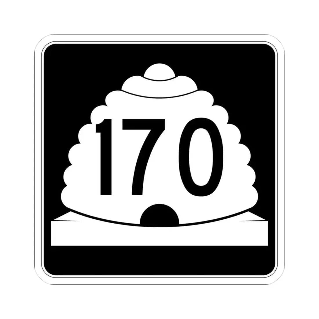 Utah SR 170 (Utah) (Road Sign) STICKER Vinyl Kiss-Cut Decal 3 Inch White - The Sticker Space