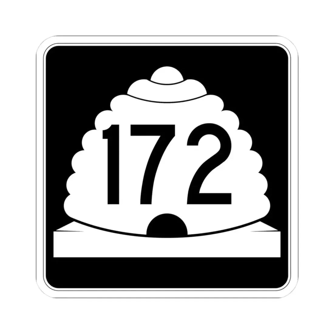 Utah SR 172 (Utah) (Road Sign) STICKER Vinyl Kiss-Cut Decal 3 Inch White - The Sticker Space