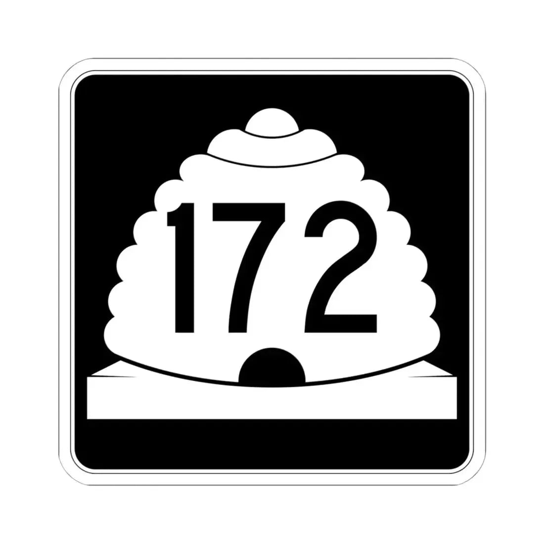 Utah SR 172 (Utah) (Road Sign) STICKER Vinyl Kiss-Cut Decal 6 Inch White - The Sticker Space