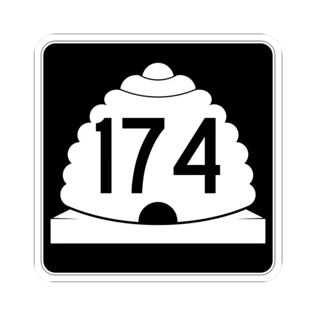 Utah SR 174 (Utah) (Road Sign) STICKER Vinyl Kiss-Cut Decal 2 Inch White - The Sticker Space